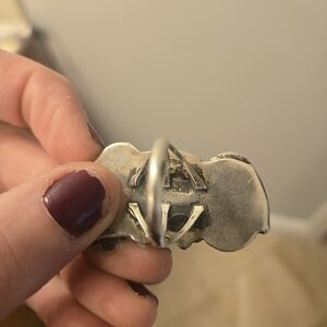 Sterling Silver Navajo Style Concho Belt Buckle - Silver